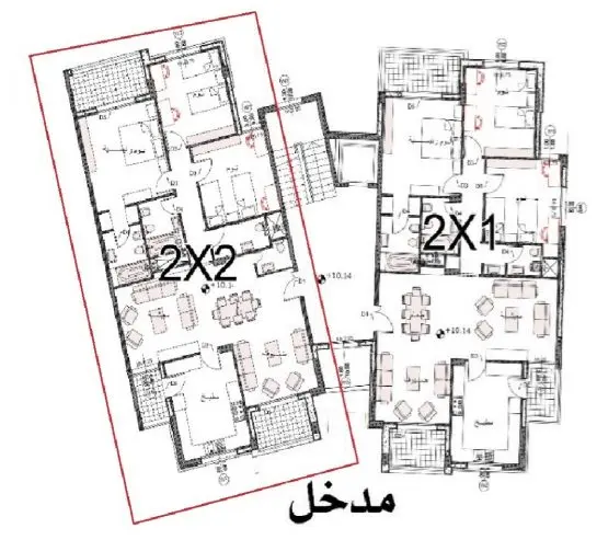 شقة جديدة مميزة بدون تشطيب – زواتا - نابلس — صورة 2