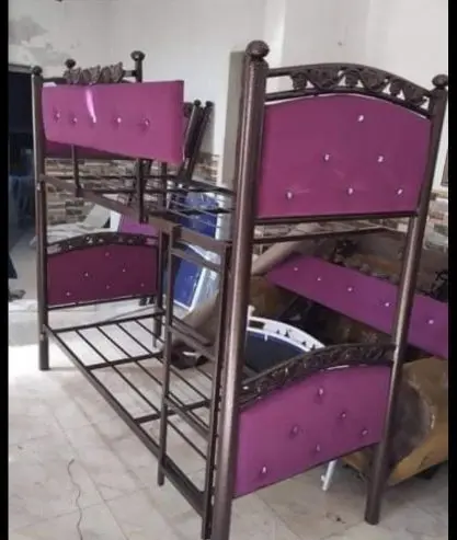 سرير حديد طبقتين مع تنجيده — صورة 3