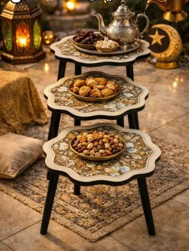 طقم سكملات ٣ قطع بأشكال متعددة سكملات دائرية بتصميم فا