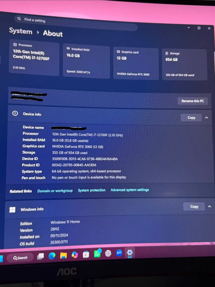 Acer Predator Gaming PC i7 RTX 3060 — صورة 3