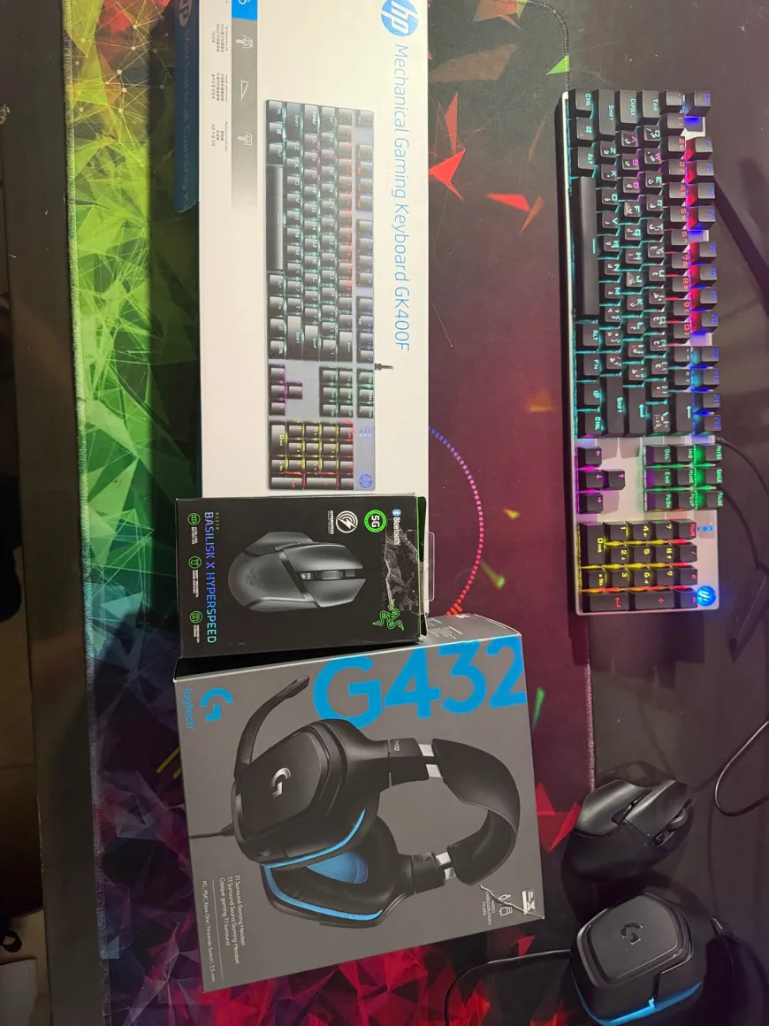 Gaming HP + Razer + logetich ملحقات — صورة 4
